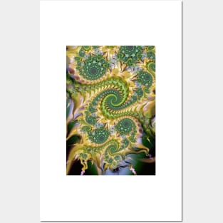 underwater swirly spiral pattern Posters and Art